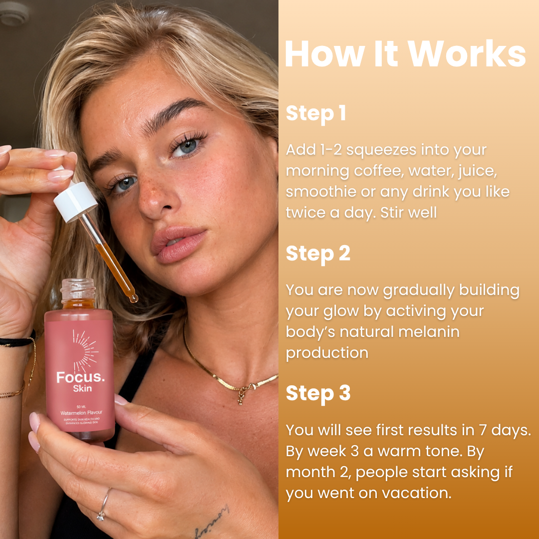 Bruiningsdruppels – Versterkt de warme teint van de huid en ondersteunt een natuurlijke, zongebruinde glow.
